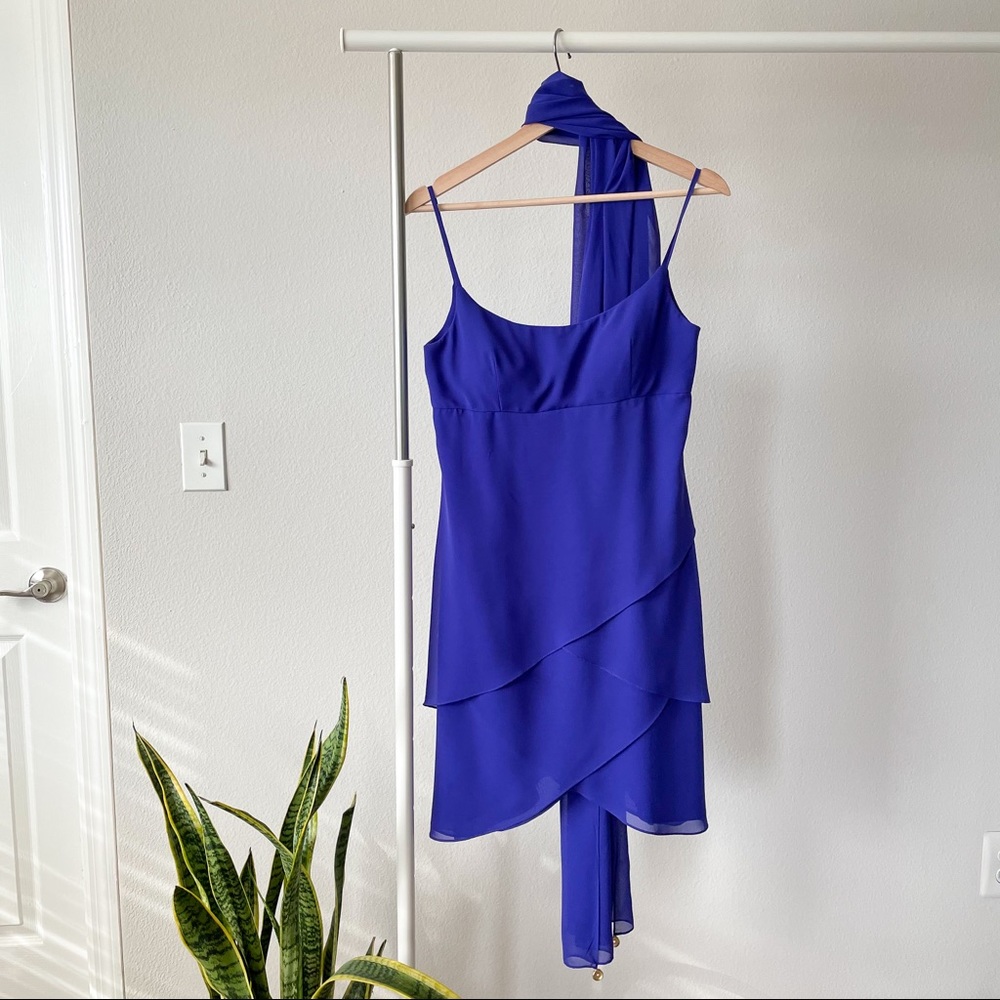 Y2K VTG Royal Blue Tiered Fairy Mini Dress